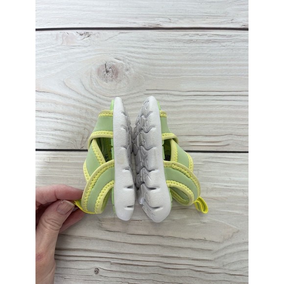 Nike Toddler Sandals Green Yellow Open Toe Adjustable Size 2 - Picture 5 of 9